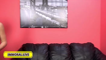 Cutie kharlie stone's first porn casting turns into hardcore fucking