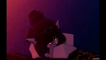 Goblin chick sucks dick