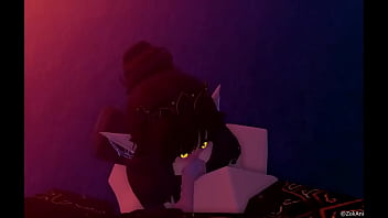 Goblin chick sucks dick