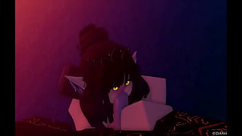 Goblin chick sucks dick