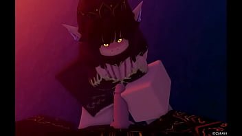 Goblin chick sucks dick