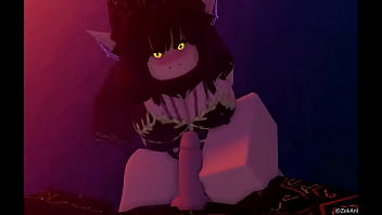 Goblin chick sucks dick