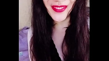 Backstage of a hot brunette