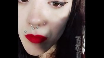 Backstage of a hot brunette