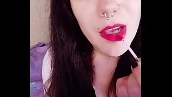 Backstage of a hot brunette