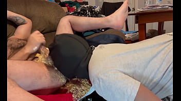 Nasty black puker serves her master with rimming