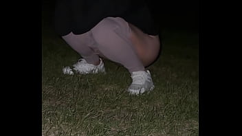 Couple getting freaky out in the woods