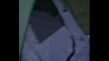 Couple getting freaky out in the woods