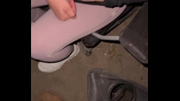 Couple getting freaky out in the woods