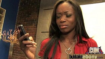 Cum loving teen enjoys huge bukkake 9