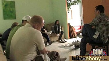 Cum loving teen enjoys huge bukkake 9