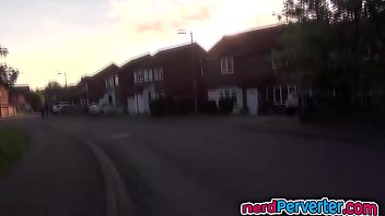 Blonde beauty in pov