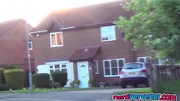 Blonde beauty in pov