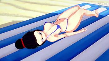 Spying on milk on the beach while wearing a sexy bikini Spying on milk on the beach while wearing a sexy bikini