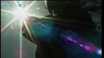 Stunning delilah jumping over massive cock outdoors