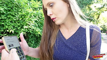 German scout natural girl riddy with hairy pussy get multiple orgasm at pick up casting