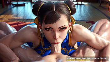 Chun li blowjob fullnelson fuck