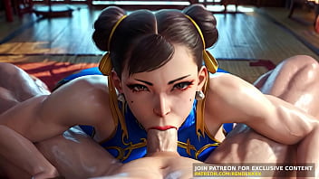 Chun li blowjob fullnelson fuck