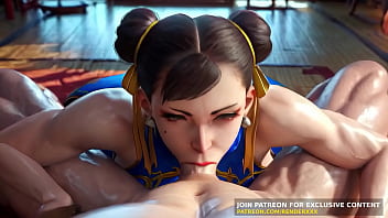 Chun li blowjob fullnelson fuck