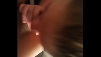 Sucking and gagging on my dick