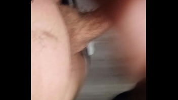 Sucking and gagging on my dick