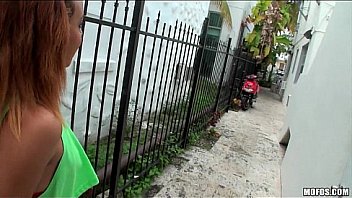 Latina Girlfriend Licks Her Man's Cock In Public thumbnail