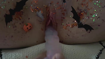 Trick or treat pussy dildo for halloween