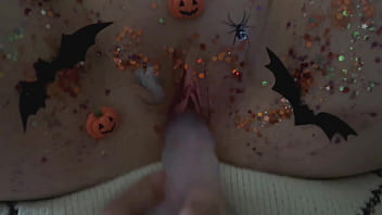 Trick or treat pussy dildo for halloween