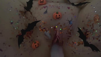 Trick or treat pussy dildo for halloween