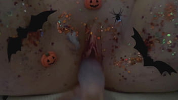 Trick or treat pussy dildo for halloween