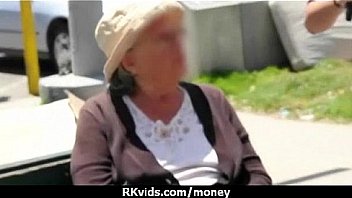 Tight teen fucks a man in front of the camera for cash 22