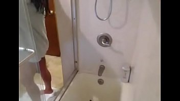 Milf showers and plays on cam