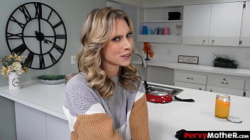 Mom with pretty eyes spotted by her big stepson