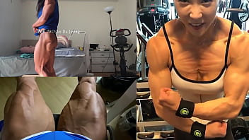 Asian Muscle Girl Flexing And Working Out thumbnail
