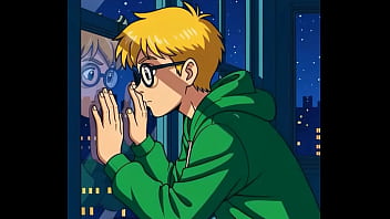 Ai voyeur watches his neighbor through the window Ai voyeur watches his neighbor through the window
