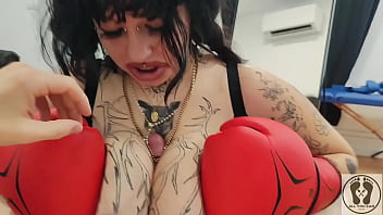 Personal training chubby girl unexpected glove fetish bj cumshot