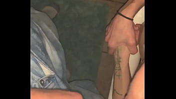 Smoking blowjob in shower with neighbors skinny wife