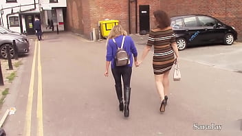 Lesbo alert sensual kaz b & cougar sara jay dildo fuck each other