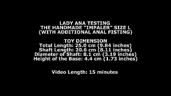 I give a test to the impaler l from thewondertoys uo my ass with also anal fisting