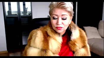 Mature bitch in a fur coat performance by the famous webcam whore and singer aimee hot milf