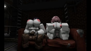 Trio en un callejon con bbc