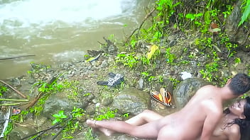 Real indian lovers hardcore open sex at riverside lodge