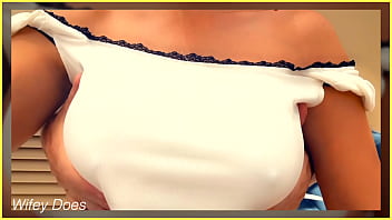 Milf gets boobs grabbed by husband