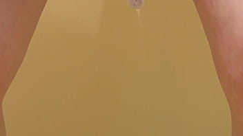 A dirty cunt will pee all over you and her white panties lots of urine