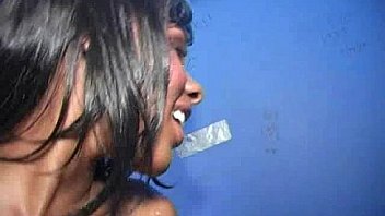 Cute ebony gives a mean blowjob 9