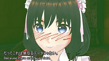 The young maid girl's innocent self pleasure～the fingers groping her breasts and the not too thick thighs peeking out from the slit in her maid skirt