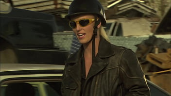 Crazy passionate fuck at the car scrapyard