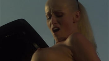 Crazy passionate fuck at the car scrapyard