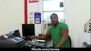 Amateur girl accepts cash for sex from stranger 27