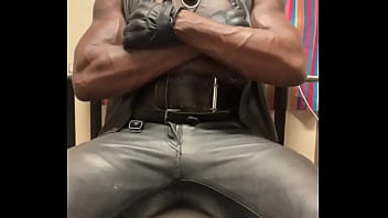 Black Leather Muscle Tit Pump & Play Preview thumbnail